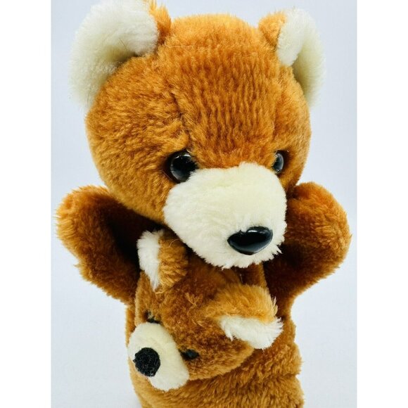 Pedigree Pocket Puppets Bear Baby Hand Finger Lot of 2 Plush Stuffed Animal VTG - Picture 2 of 8